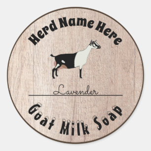 Sticker Rond Savon de lait de chèvre alpin personnalisé