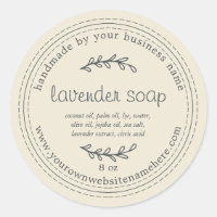 Savon de lavande artisanale rustique blanc antique