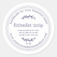 Savon de lavande artisanale rustique Marine Bleu B