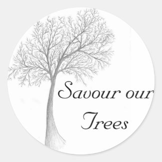 Sticker Rond Savourez nos arbres