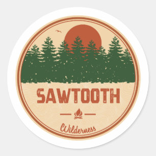 Sticker Rond Sawtooth Wilderness Idaho