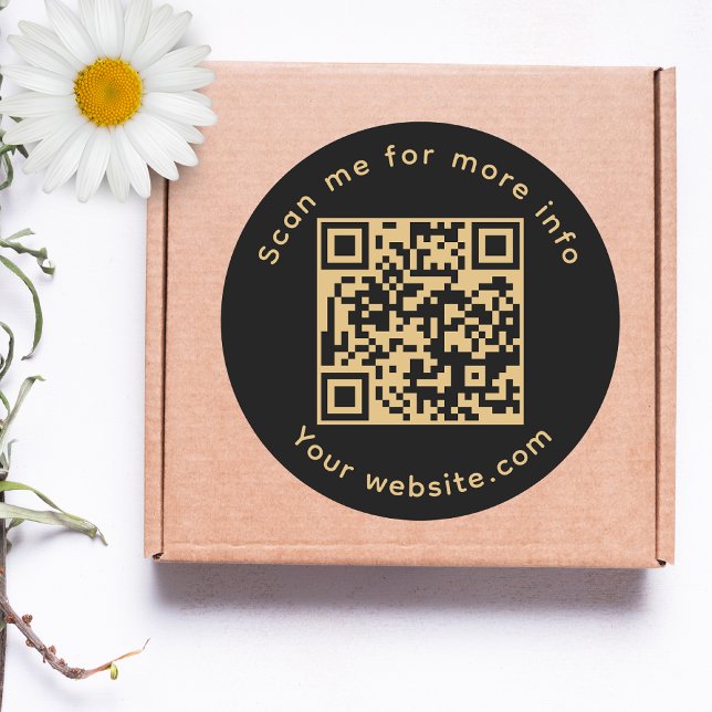 Sticker Rond Scannez-moi pour plus d'informations avec le code  (Créateur téléchargé)