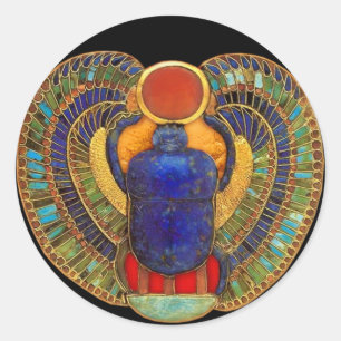 Sticker Rond Scarab sacré de l'Egypte ancienne