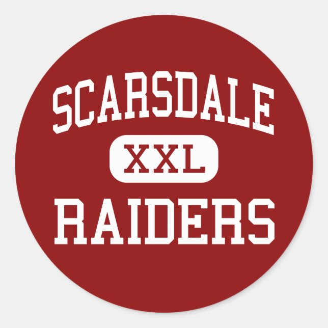 Sticker Rond Scarsdale - Raiders - High - Scarsdale New York (Devant)