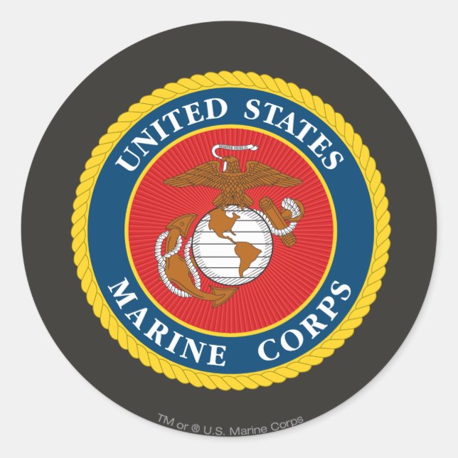 Sticker Rond Sceau 1 du Corps maritime (Devant)