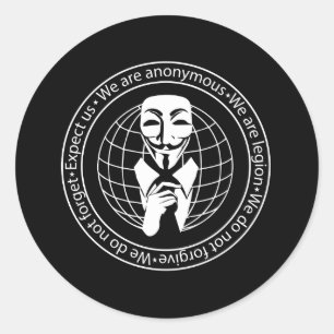Sticker Rond Sceau anonyme