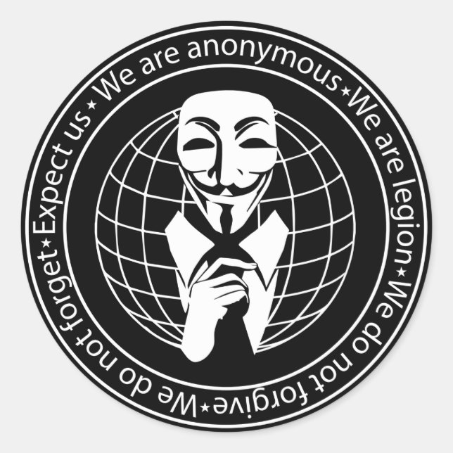 Sticker Rond Sceau anonyme (Devant)