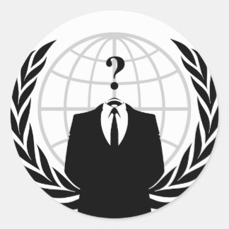 Sticker Rond Sceau anonyme / Logo
