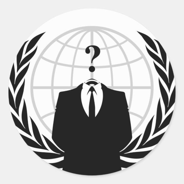 Sticker Rond Sceau anonyme / Logo (Devant)