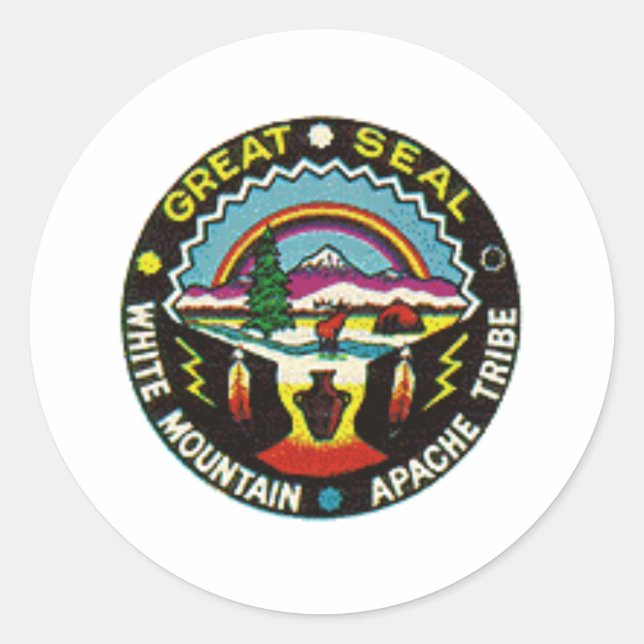 Sticker Rond sceau apache (Devant)
