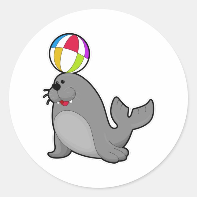 Sticker Rond Sceau aux sports nautiques avec water polo (Devant)