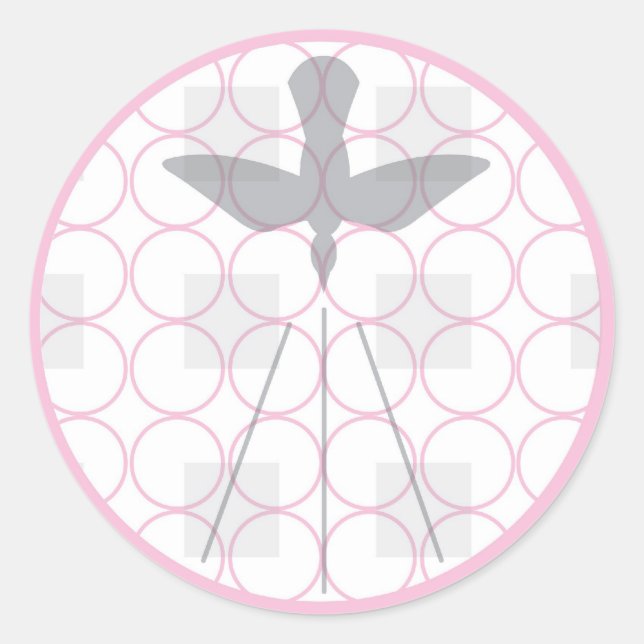 Sticker Rond Sceau baptismal et baptême (Devant)