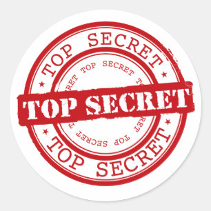 Sticker Rond Sceau classique Top Secret