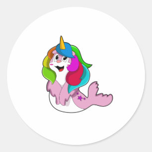 Sticker Rond Sceau comme licorne