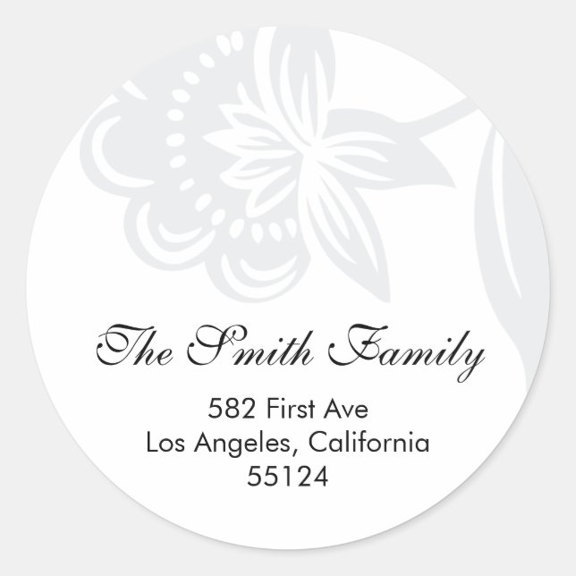 Sticker Rond sceau d'adresse de retour (étiquette) (Devant)