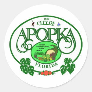 Sticker Rond Sceau d'Apopka, Floride