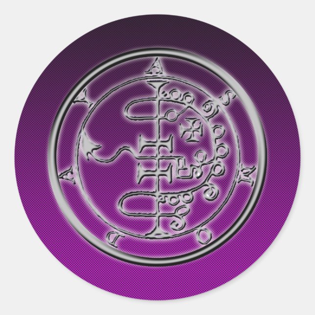 Sticker Rond Sceau d'Asmoday Asmodeus (Devant)