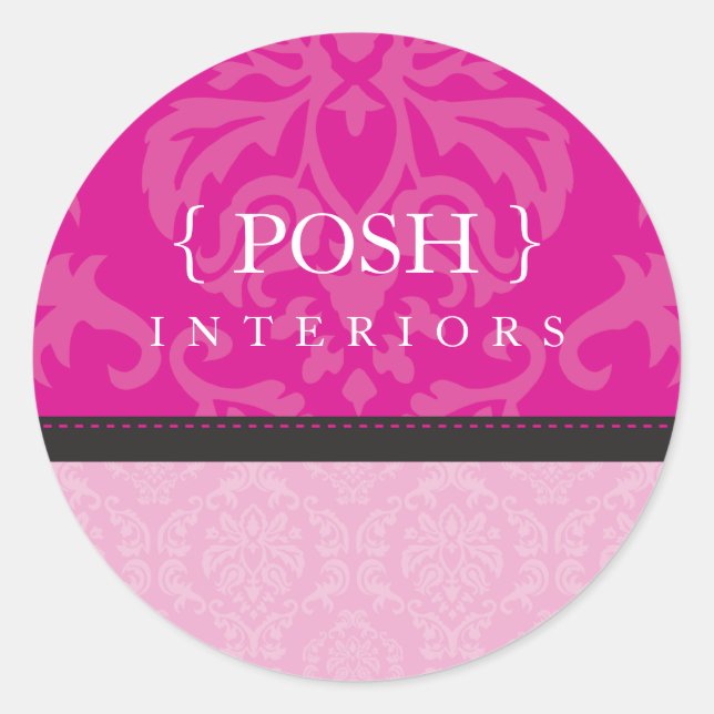 Sticker Rond SCEAU DE BÂTIMENT :: divinement damassé 1B (Devant)