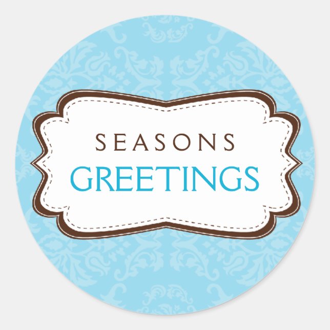 Sticker Rond SCEAU DE BÂTIMENT STYLISH :: divinement damask 4A (Devant)