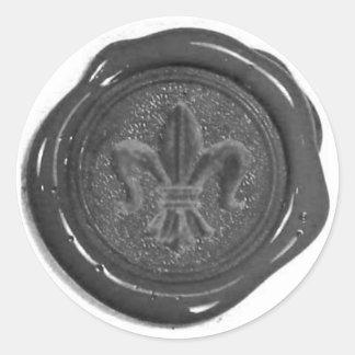 Sticker Rond Sceau de cire Faux