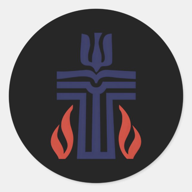 Sticker Rond Sceau de croix de l'Église presbytérienne (Devant)