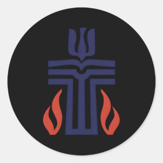 Sticker Rond Sceau de croix de l'Église presbytérienne