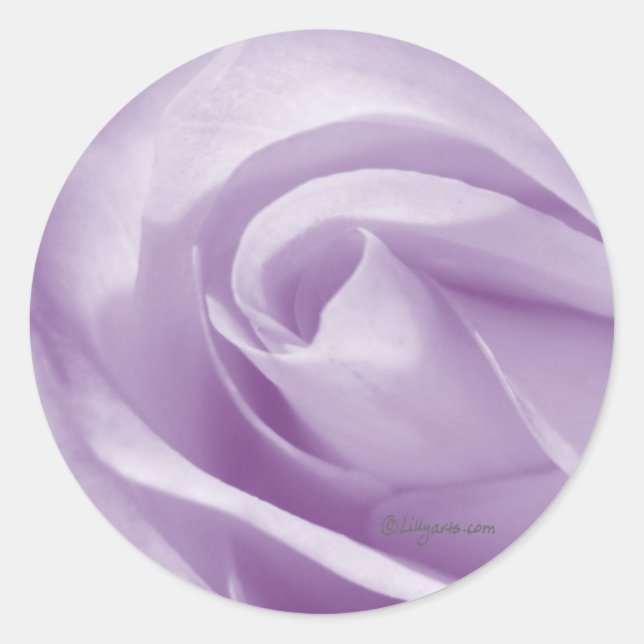 Sticker Rond Sceau de Faire-part de mariage de lavande pâle (Devant)