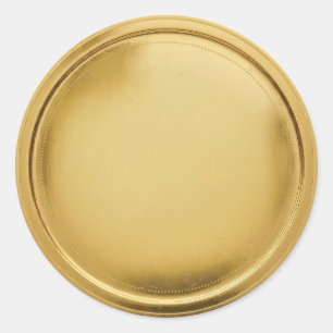Sticker Rond Sceau de feuille d'or 3D Médaille d'excellence élé