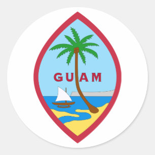 Sticker Rond Sceau de Guam
