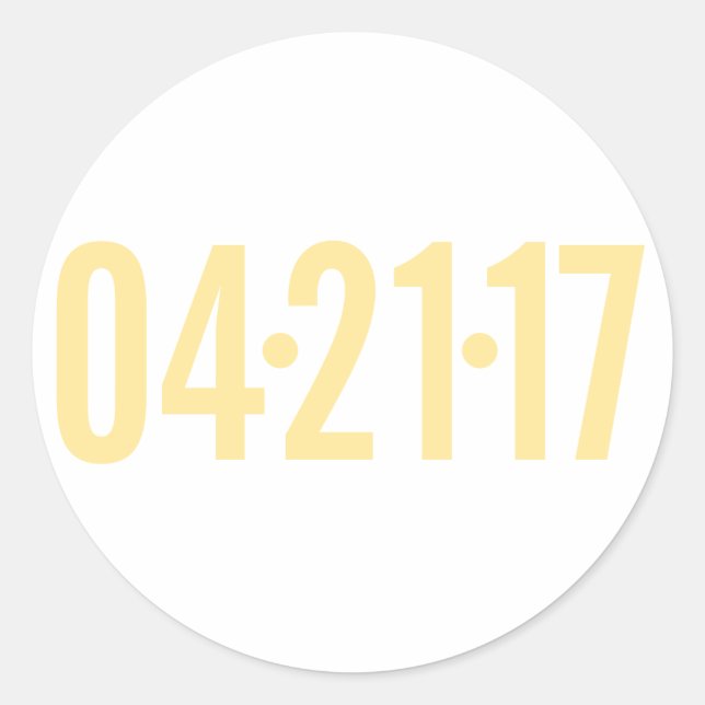 Sticker Rond Sceau de l'enveloppe de date (Devant)