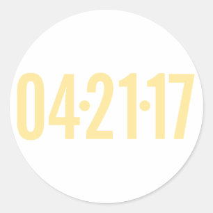 Sticker Rond Sceau de l'enveloppe de date