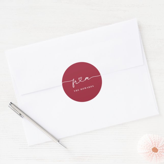 Sticker Rond Sceau de l'enveloppe de l'autocollant Darling Hear (Enveloppe)