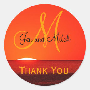 Sticker Rond Sceau de l'enveloppe du Mariage de lunettes de sol