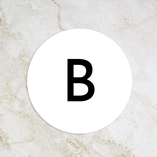 Sticker Rond Sceau de l'enveloppe Mariage de monogramme moderne (Créateur téléchargé)