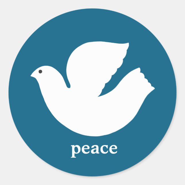 Sticker Rond Sceau de l'enveloppe moderne Peace Holiday (Devant)