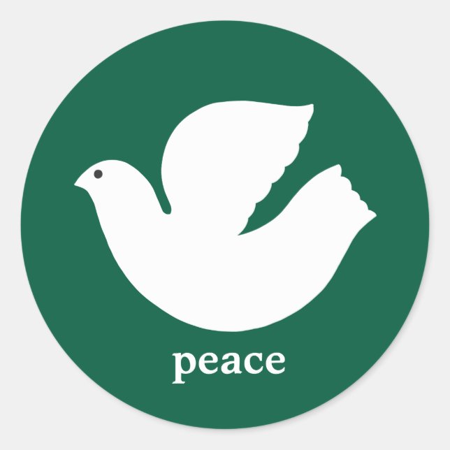 Sticker Rond Sceau de l'enveloppe moderne Peace Holiday (Devant)