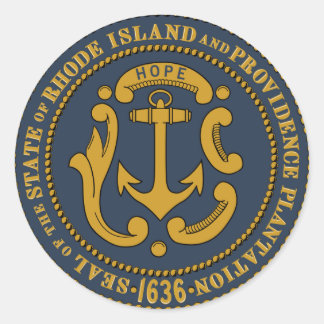 Sticker Rond Sceau de l'île Rhode