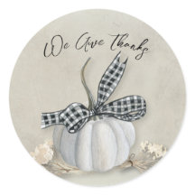 Sceau de Thanksgiving automnal Citrouille Blanche 
