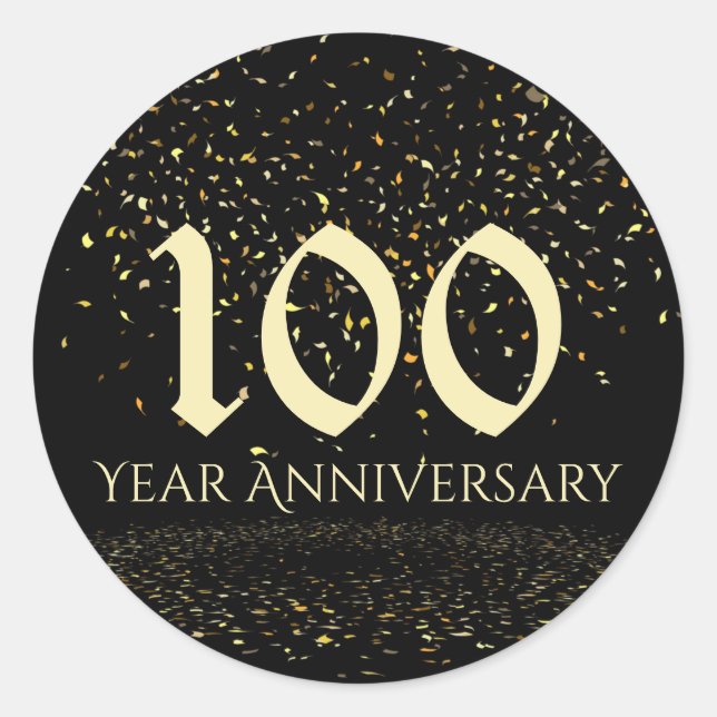 Sticker Rond Sceau d'enveloppe 100 ans (Devant)