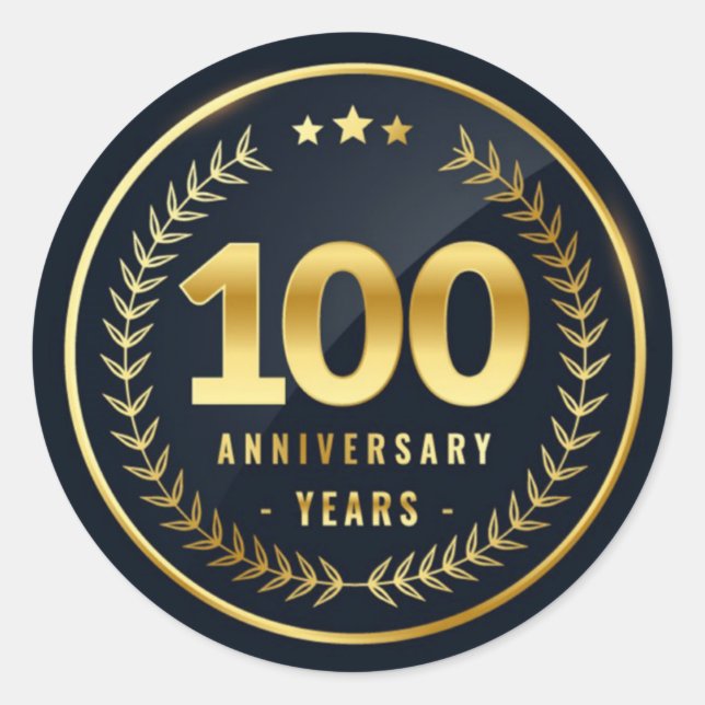 Sticker Rond Sceau d'enveloppe 100 ans (Devant)