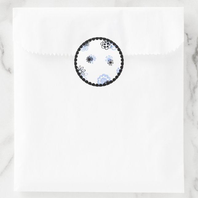 Sticker Rond Sceau d'enveloppe baby shower (Sac)