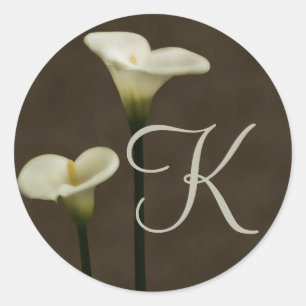 Sticker Rond Sceau d'enveloppe Calla Lily K