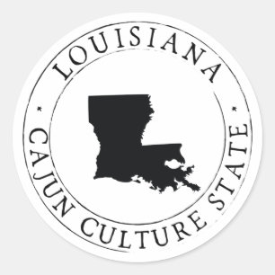 Sticker Rond Sceau d'enveloppe culturelle de Louisiana Cajun