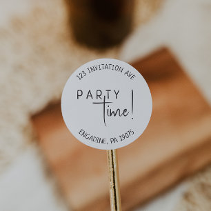 Sticker Rond Sceau d'enveloppe d'adresse de retour neutre minim