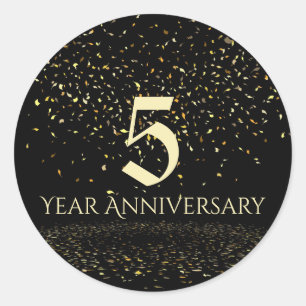 Sticker Rond Sceau d'enveloppe de 5 ans