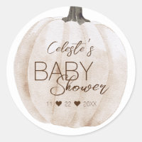 Sceau d'enveloppe de Baby shower Citrouille Boho b