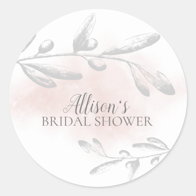 Sticker Rond Sceau d'enveloppe de Fête des mariées d'aquarelle  (Devant)