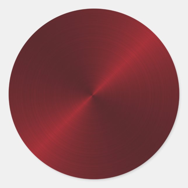 Sticker Rond Sceau d'enveloppe de feuilles rouges (Devant)