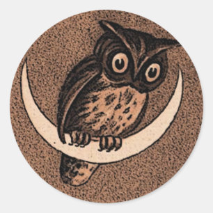 Sticker Rond Sceau d'enveloppe de hibou