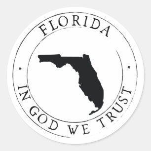 Sticker Rond Sceau d'enveloppe de l'état de Floride